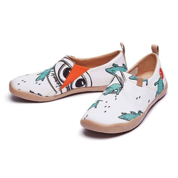 UIN Men's Loafers Painted Shoes Slip On Canvas Walking Shoes (crocodile)NewNoBox - Picture 5 of 8